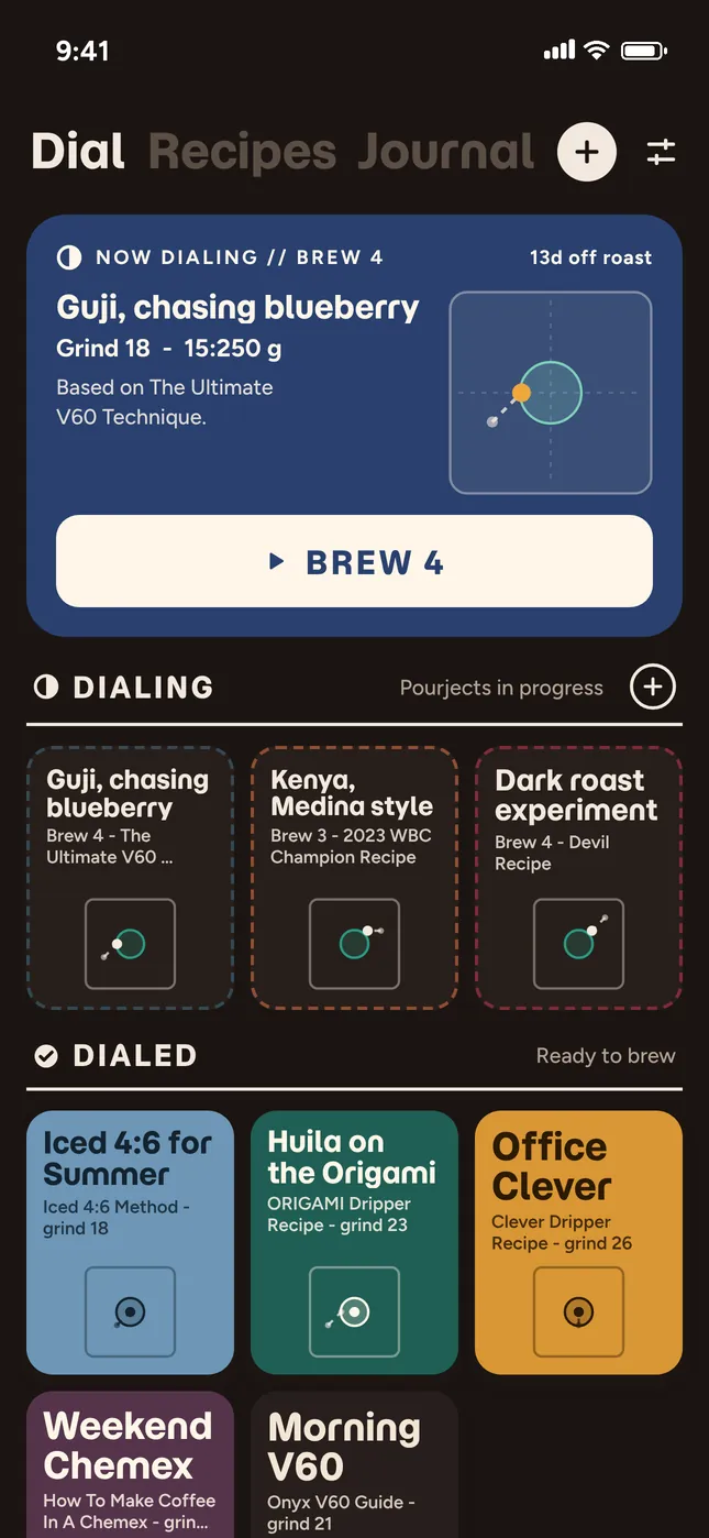 Dialed in Espresso.